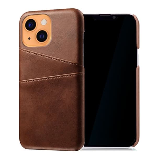 iPhone 13 skal med korthållare - Brun
