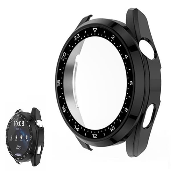 Huawei Watch 3 skala designramme + skærmbeskytter af hærdet glas - Sort