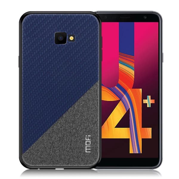 MOFI Samsung Galaxy J4 Plus (2018) honor series hybridfodral i läder - Blå