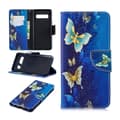 Miniatyrbillede 1 af 2: Samsung Galaxy S10 mønstret læder flip etui - Sommerfugl