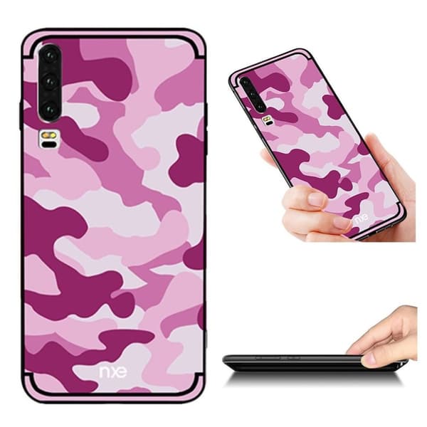 NXE Huawei P30 camo-kuvioinen suojakotelo - Rose