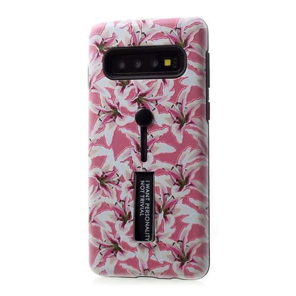 Samsung Galaxy S10 Präglat mönster hybridfodral - Mönster H