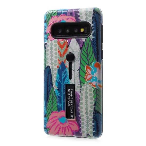 Samsung Galaxy S10 Präglat mönster hybridfodral - Mönster S