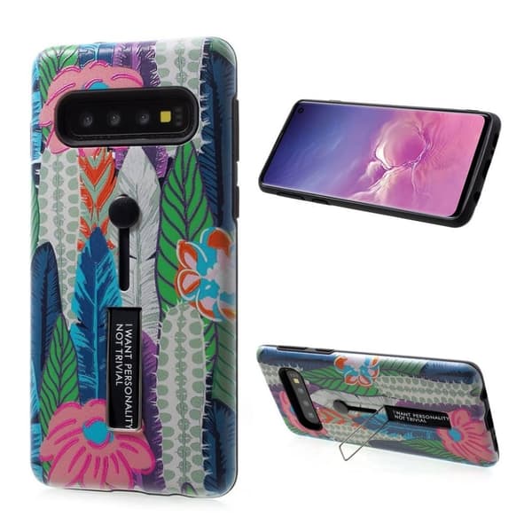 Samsung Galaxy S10 Präglat mönster hybridfodral - Mönster S
