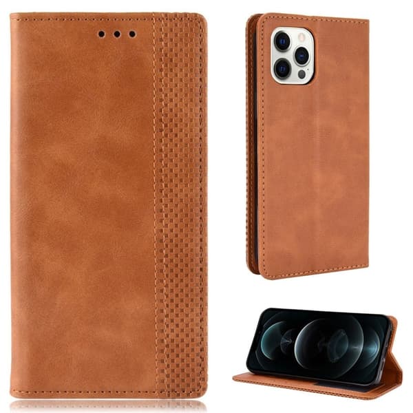 Bofink Vintage läder iPhone 13 Mini fodral - Brun