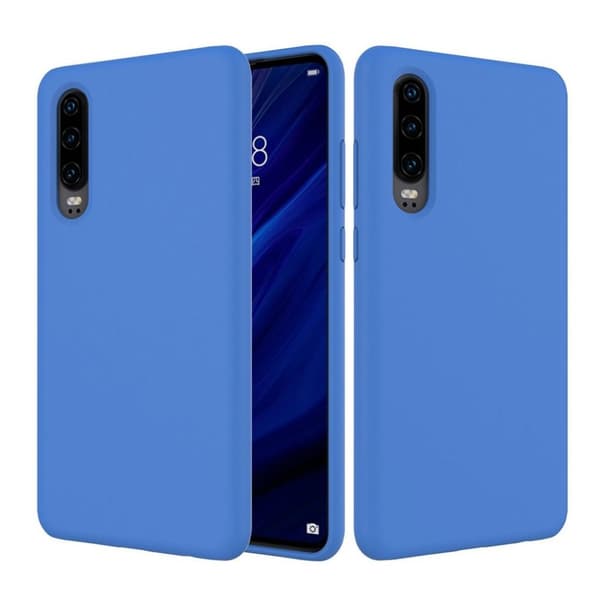 Huawei P30 yksinkertainen silikonikotelo - Tummansininen
