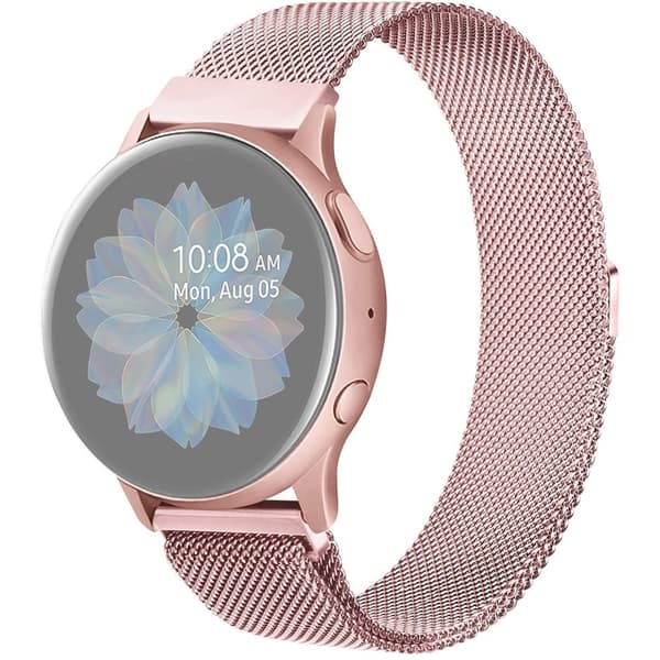 22 mm universal JLT milanesisk klokkerem i rustfritt stål - Rosa