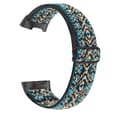 Miniatyrbild 1 av 2: Elastisk nylon + mönstrat klockarmband för Fitbit Charge 5 - Brun