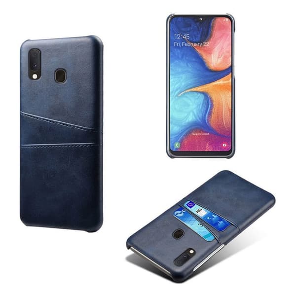 Dual Card Samsung Galaxy A20e cover - Mørkeblå