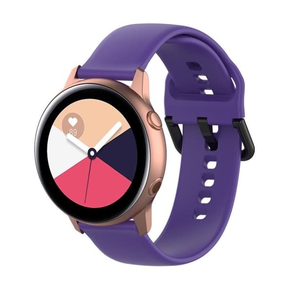 Samsung Galaxy Watch Active klockarmband i slitstark silikon - Lila