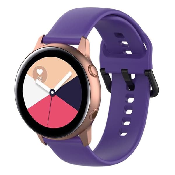 Samsung Galaxy Watch Active klockarmband i slitstark silikon - Lila