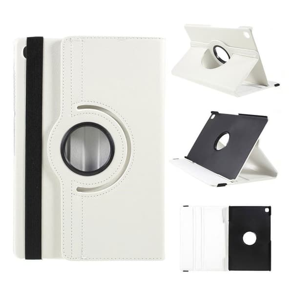 Samsung Galaxy Tab S5e litchi lædercover - hvid