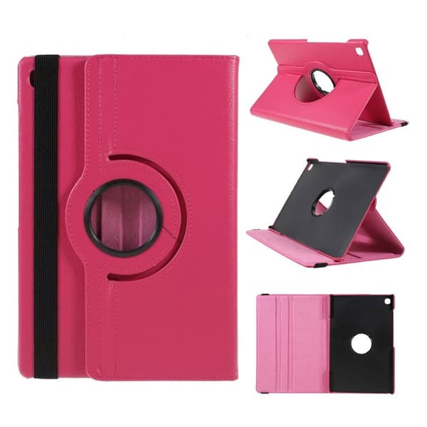 Samsung Galaxy Tab S5e litchi lædercover - lyserød