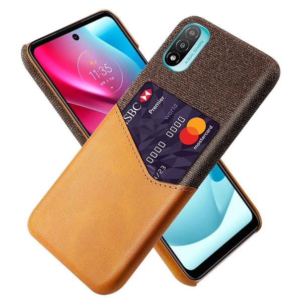 Bofink Motorola Moto E20 skal med korthållare - Orange