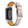 Miniatyrbild 1 av 2: Enkelt klockarmband i äkta läder till Fitbit Charge 5 - Aprikos