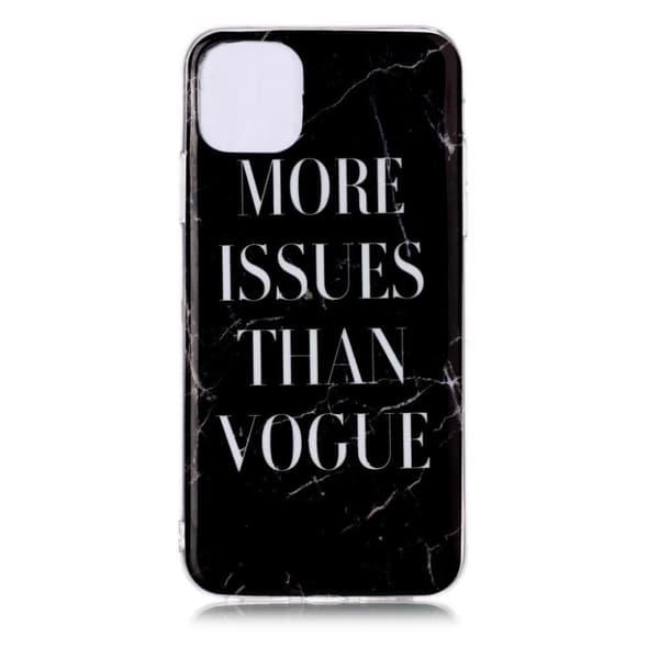 Marmormotiv iPhone 11 Pro Max skal - Ord I Svart