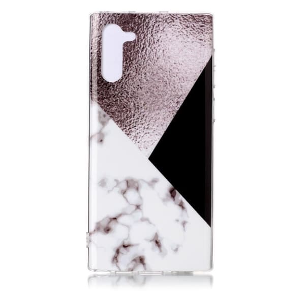 Marmormotiv Samsung Galaxy Note 10 skal - Rosa / Vit / Svart