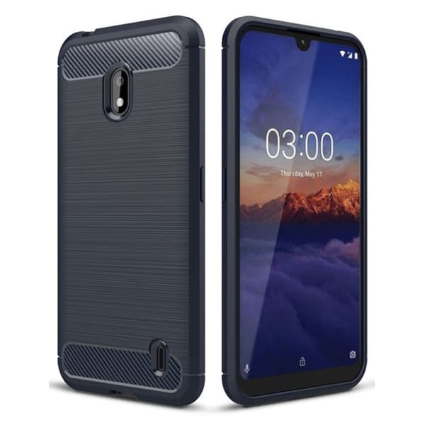 Carbon Flex Nokia 2.2 cover - Mørkeblå