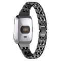 Miniatyrbild 1 av 2: Fitbit Versa fem pärlor strass klockarmband i rostfritt stål - Svart