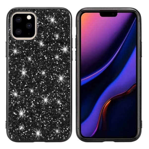 Glitter iPhone 11 Pro Max skal - Svart
