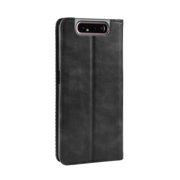 Bofink Vintage läder Samsung Galaxy A80 fodral - Svart