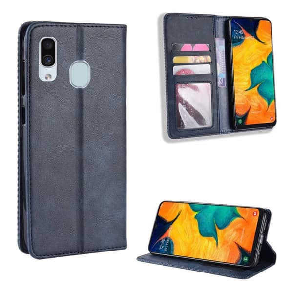 Bofink Vintage Samsung Galaxy A20e etui - Blå