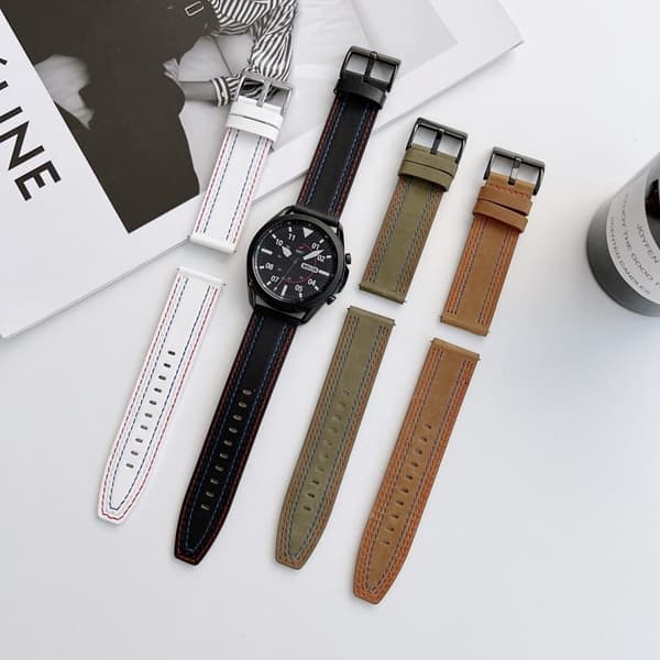 22 mm Universal klockarmband i äkta läder - Grön