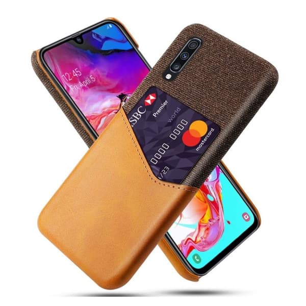 Bofink Samsung Galaxy A70 cover med kortholder - Orange