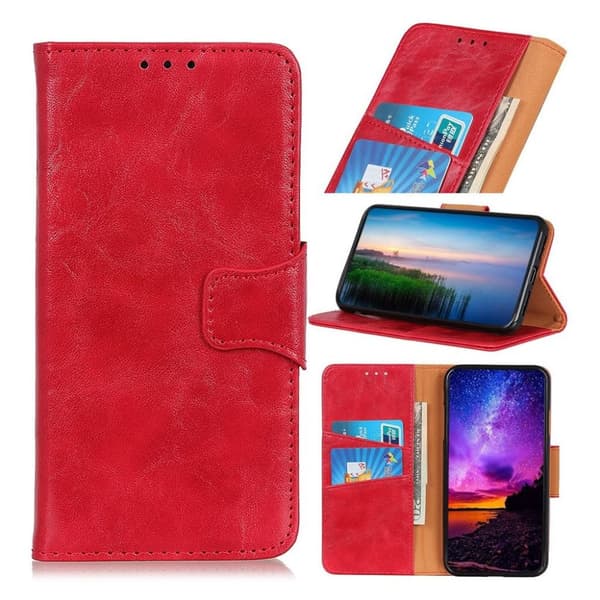Neptune Motorola Moto G8 Play læderetui – Rød