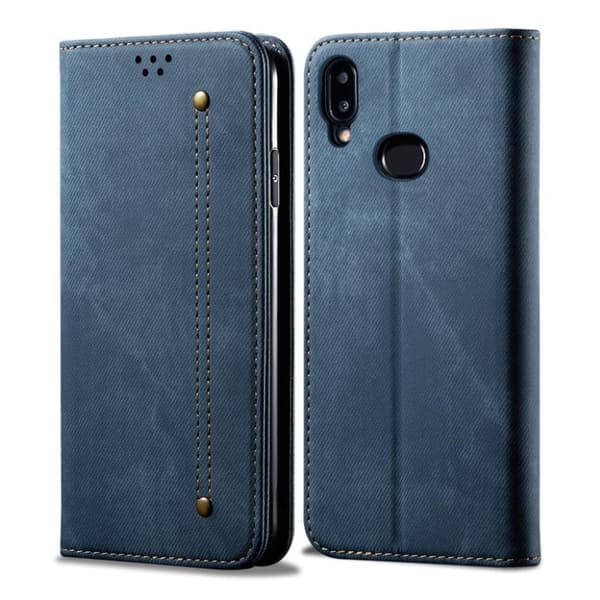 Jeans Samsung Galaxy A10s fodral - Blå