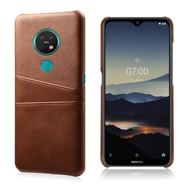 Nokia 7.2 / Nokia 6.2 skal med korthållare - Brun