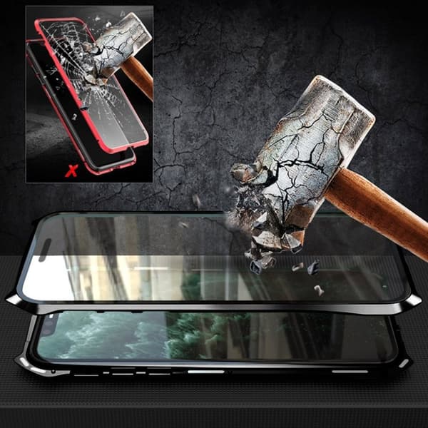 Luphie Bat iPhone 11 Pro Alu-bumper og glas - Sort