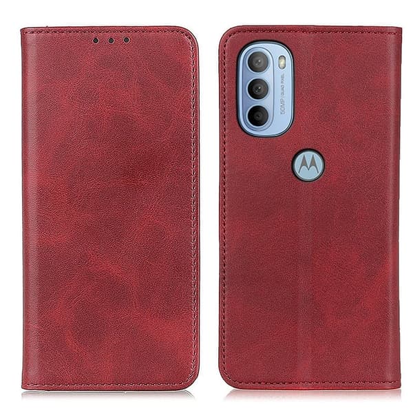 Äkta läder Motorola Moto G41 / Motorola Moto G31 fodral - Röd