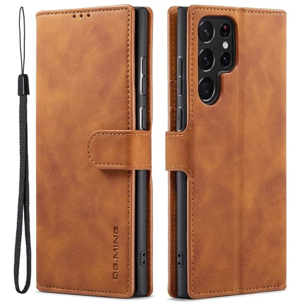 DG.Ming Retro Samsung Galaxy S22 Ultra fodral - Brun