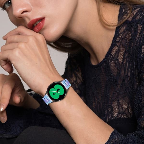 20mm Huawei Watch GT 2 42mm / Watch 2 resin klockarmband med spänne i rostfritt stål - Blå / Lila