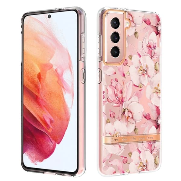 Supertunt och tåligt mjukpärmfodral för Samsung Galaxy S21 - Rosa Gardenia