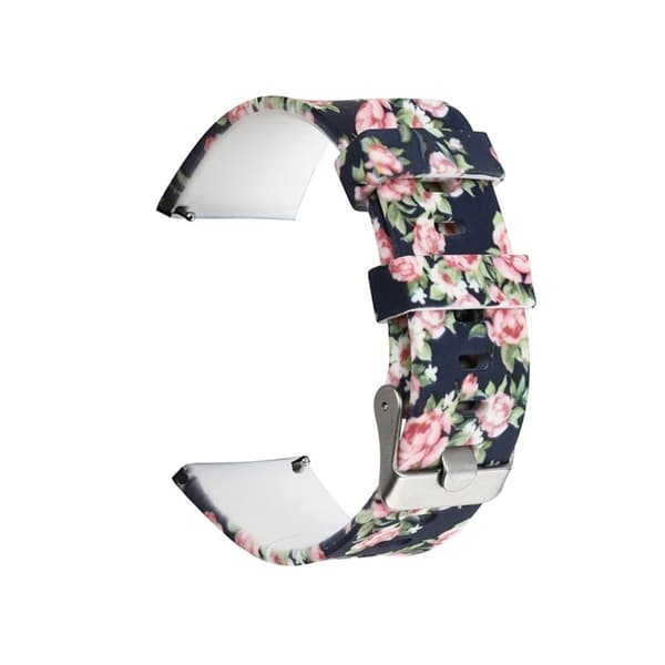 Ticwatch GTX / Pro klockarmband i silikon med mönster - Rosa Blommor