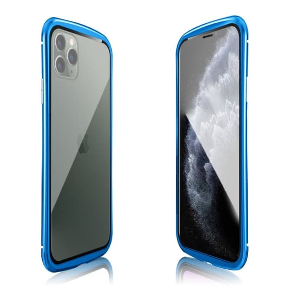 Luphie Wasp iPhone 11 Pro Alu-stötfångare + glas - Blå