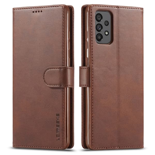 LC.Imeeke läder Samsung Galaxy A73 fodral - Brun
