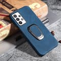 Miniatyrbild 2 av 2: Stötsäkert läderfodral med oval kickstand för Samsung Galaxy M32 5G / A32 5G - Blå