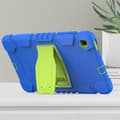 Miniatyrbild 2 av 2: Samsung Galaxy Tab S6 Lite silikonfodral med kickstand - Blå / Lime