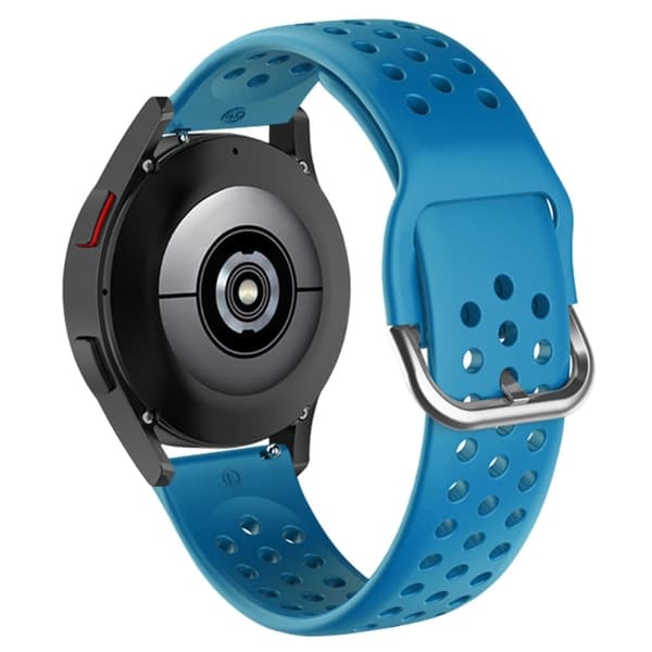 20 mm universellt klockarmband i andningsbart silikon - Himmelsblå