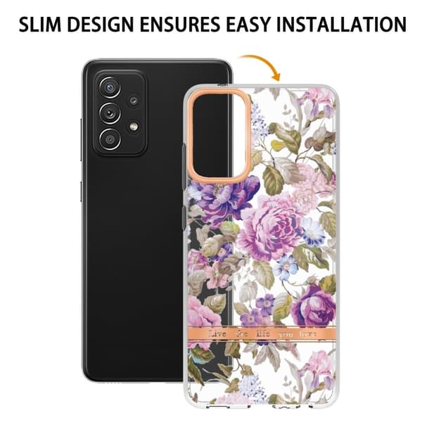 Supertunt och slitstarkt mjukfodral för Samsung Galaxy A72 5G - Lila Pion