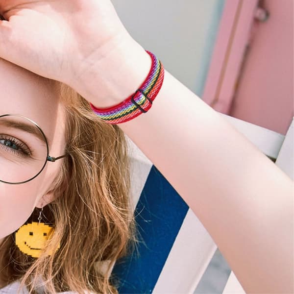 Samsung Galaxy Watch 3 (45mm) / (46mm) elastiskt klockarmband med justerbart spänne - Flerfärgad