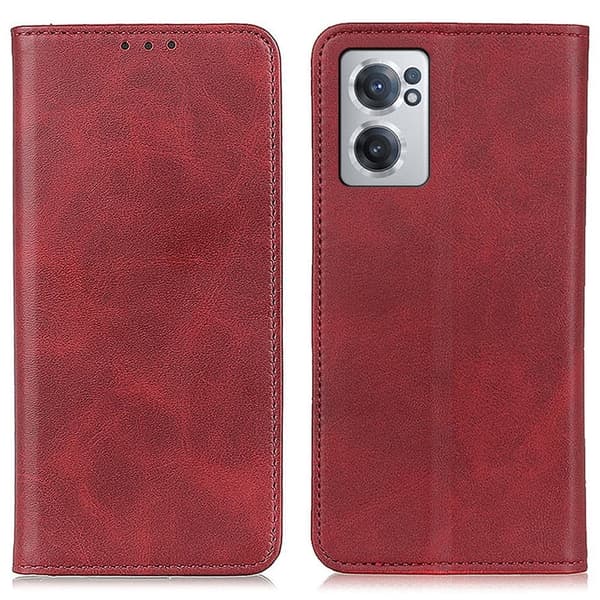 Äkta läder OnePlus Nord CE 2 5G fodral - Röd