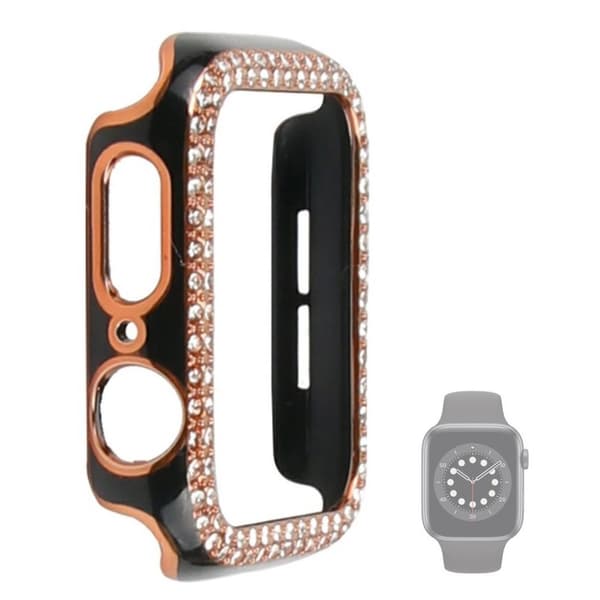 Apple Watch 44 mm tofarget strassdeksel - Svart / Svart