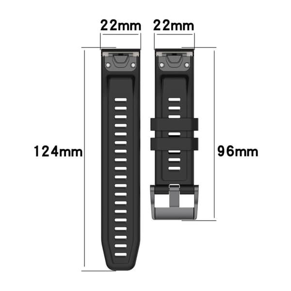 Klockarmband i silikon för Garmin- och Coros-klockor - Röd