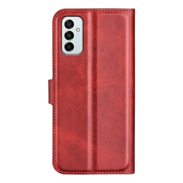 Hållbart konstläder Samsung Galaxy M23 fodral med plånbok - Röd