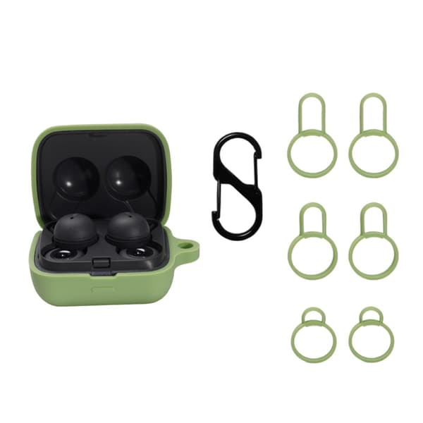 Sony LinkBuds laddningsfodral i silikon med spänne - Grön