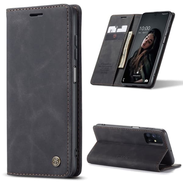 CaseMe vintage Samsung Galaxy M51 fodral - Svart